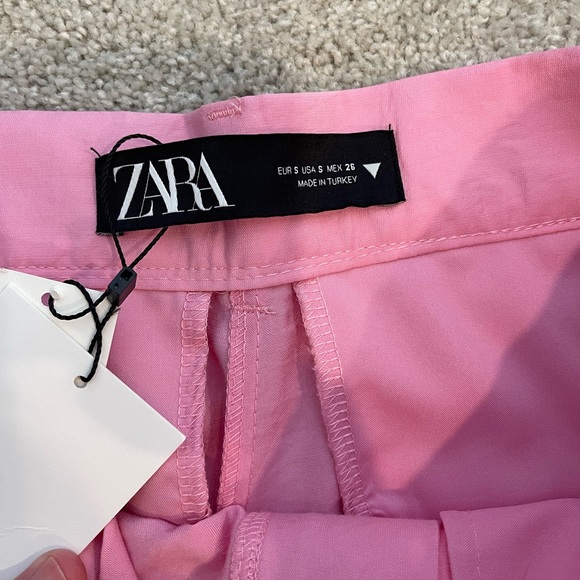 NWT! Sold out! Zara - full length pants, pastel pink, size S - Picture 5 of 7